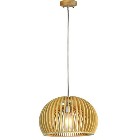 Lámpara de araña LED de madera V-TAC con portalámparas E27 y casquillo cromado