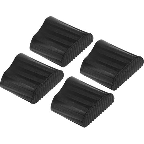 Embouts de Pieds D’échelle en Caoutchouc Noir, Lot de 4, Patins de Protection Antidérapants, Forme Épaissie, Surface D’appui Élargie (1/5)