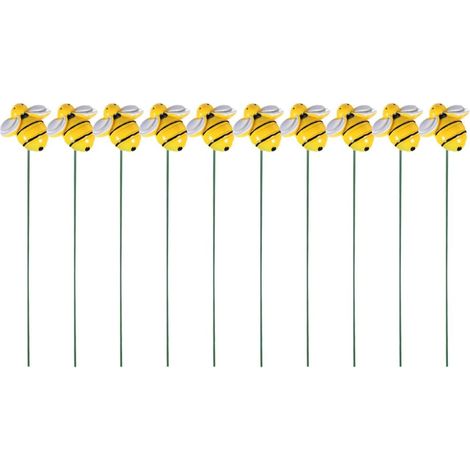 10 Stück dekorative Garten Bienenstäbe aus Eisen und