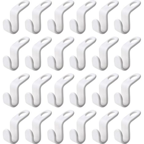 Ganci appendiabiti salvaspazio, connettori per appendere, clip di prolunga per armadio, organizer per vestiti, gancio di prolunga per appendiabiti, appendiabiti salvaspazio (24 pezzi)