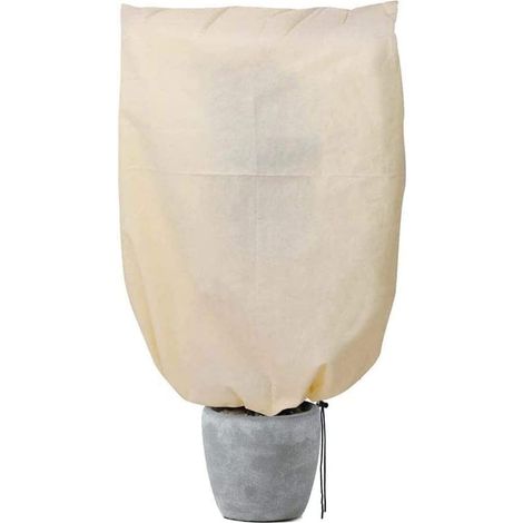 Housse De Protection Hivernale Pour Plantes En Pot - Tissu Non Tissé En Polypropylène - Fermeture Éclair Latérale Et Cordon De Serrage - 1 Pièce (1/5)