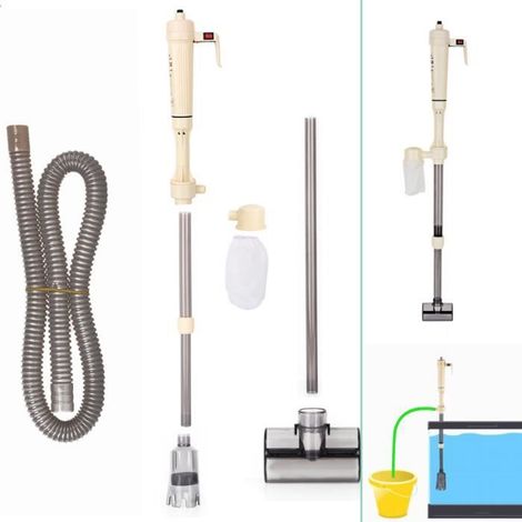 Aspirateur électrique pour aquarium - Filter Tank de Poisson - Gris beige - Facile à installer et à utiliser (1/4)