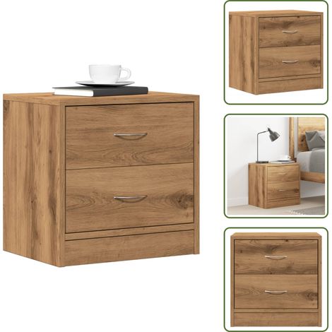 vidaXL Nachttisch Artisan-Eiche 40x30x40 cm Holzwerkstoff (1/5)
