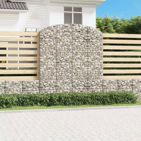 Gabion à arc élevé 200x30x220/240 cm Fer galvanisé