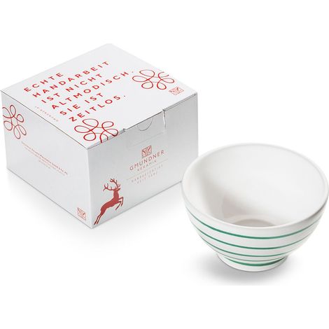 Gmundner Keramik Grüngeflammt, Bol à céréales grand (Ø 14cm)