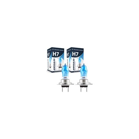 2 x Ampoules H7 100W 6000K HOD Xtrem 12V - FRANCE-XENON - Lampes Halogène (1/5)