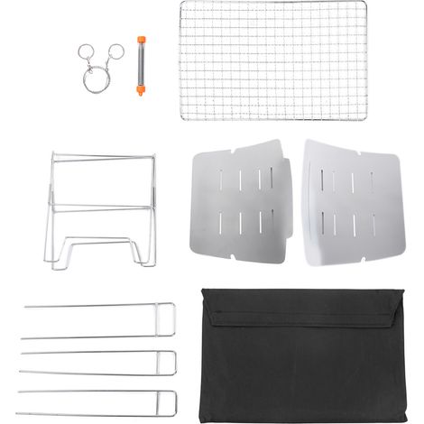 Grill de Barbecue Pliable en Acier Inoxydable, Léger et Portable pour Randonnée, Pique-nique et Jardin