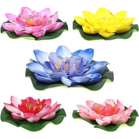 Lot de 5 fleurs de lotus artificielles