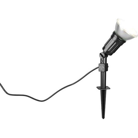 Spot d'extérieur de jardin en plastique noir E27 15W H 51 cm (1/5)