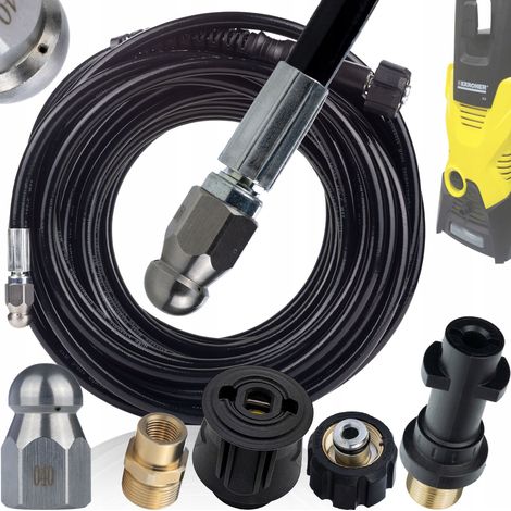 Tubo Alta Pressione 20M – Compatibile con Idropulitrice Kärcher K2–K7 180 Bar Pulizia e Estensione Adattatori M22 e Click Connect (1/5)