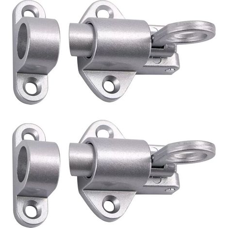 Verrou Porte à Rebond 2PCS Loquet de Porte Automatique Loquet à Ressort Automatique Loquet de Porte Boulon avec Vis Porte Loquet pour Armoires de Cuisine de Chambre (1/5)