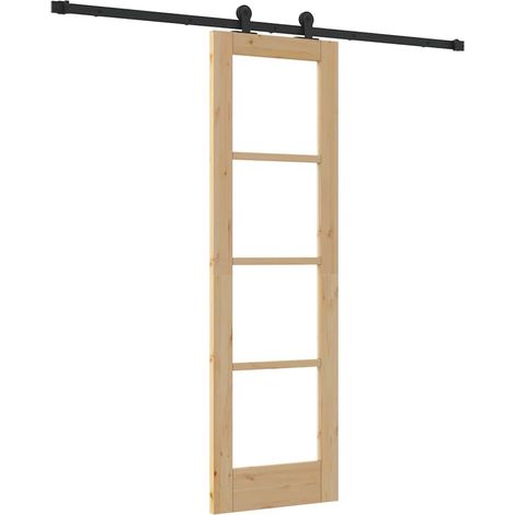 Maison Exclusive - Schiebetür ORKDAL Natürlich und Schwarz 61 x 1