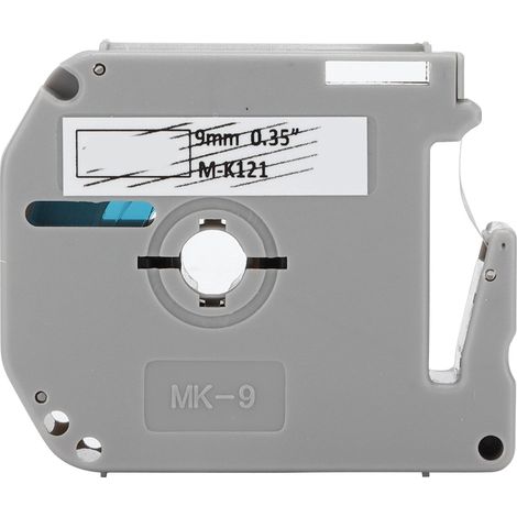 Label Tape Replacement MK 9mm 8m Long Accurate Smooth Print Quick Lasting Clear Resilient Label Machine RibbonBlack On Transparent (1/5)