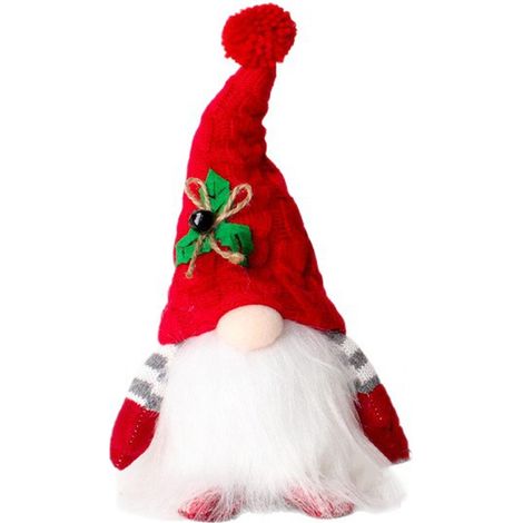 Gnome de Noël en peluche, ornement suédois Tomte sans visage, décoration de table pour les fêtes de fin d'année (1/4)