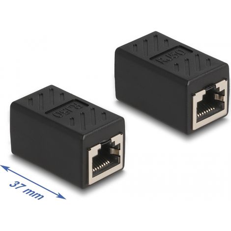 Delock Adaptador RJ50 hembra a hembra negro