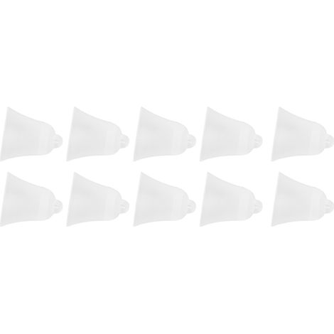 10 Pièces Embouts Silencieux Blancs pour Amplificateur Auditif, 3 Trous, Bouchons Oreille en Silicone Doux Antistatique, Taille Moyenne, Accessoires Prothèse Auditive (1/5)