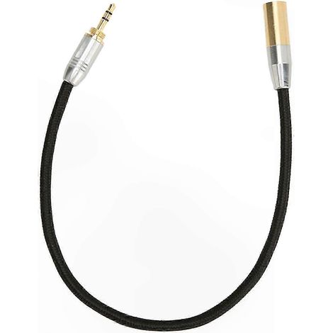 Câble adaptateur 3,5 mm vers Mini XLR doré pour micro, table de mixage et caméra, connexion audio pro, fiche plaquée or, compatible enregistrement et diffusion (1/5)