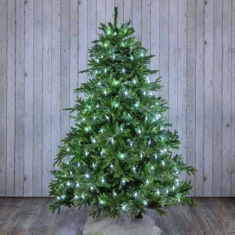 TrAdE Shop Traesio - Mantello Rete Minilucciole Per Albero Di Natale 320 Luci Led Bianco Freddo -