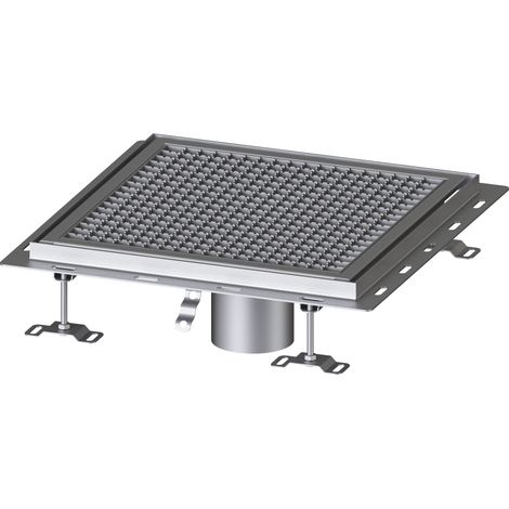 - Bac de sol Ferrofix avec équerre de raccordement pour carrelage, 500 x 500 mm