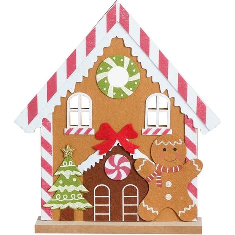 Mica Decorations Dekofigur Pfefferkuchenhaus 34 cm mehrfarbig Dekofigur