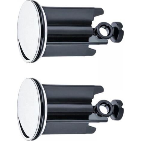 Bouchon d'évier universel de 40 mm, lot de 2, convient à tous les éviers et bidets standard (hauteur réglable de 6,6 cm à 8,3 cm).