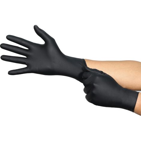 Guanto monouso MicroFlex 94-242 ESD, taglia M, nero, nitrile