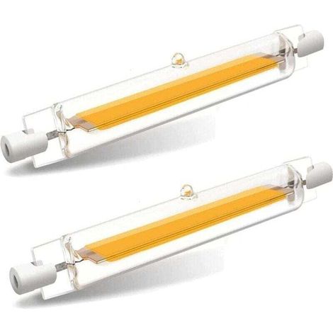 Lot de 2 Ampoule LED R7S 78mm 10W équivalent à Ampoule Halogène 100W,Tube R7S LED Lumière Blanc Naturel 4500K,1000LM avec Large Angle de Faisceau 360°Dimmable,Pas de Scintillement (1/4)