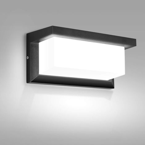 Applique Murale Exterieure, 18W LED Applique Exterieure IP65 Etanche, Decoration Exterieur Applique pour Cour, Jardin, Terrasse, Proche, Mur, Pathway, Patio, Villa, Couloir(Blanc Froid) (1/4)