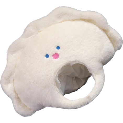 Coiffe de raviolis chinois en peluche pour cosplay – Accessoire de fête à thème doux pour festival, anniversaire, fête des, Pâques, Thanksgiving (1/5)