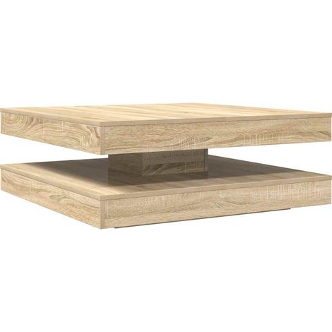 Maison Exclusive - Table basse rotative à 360 degrés chêne sonoma 90x90x34,5 cm