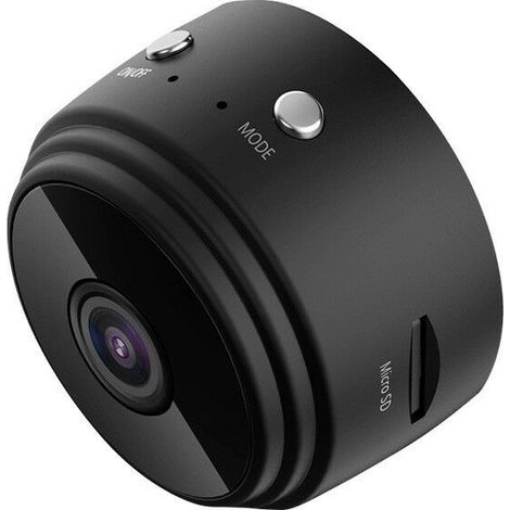Mini caméra espion Wifi cachée Ultra HD 4K - Avec détection de mouvement et vision nocturne (Noire) (1/4)