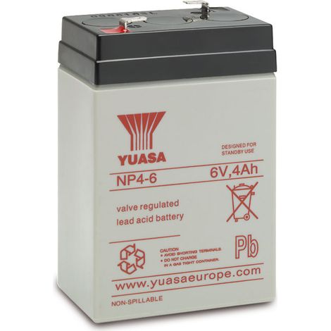 Batterie plomb étanche NP4-6 Yuasa 6V 4ah