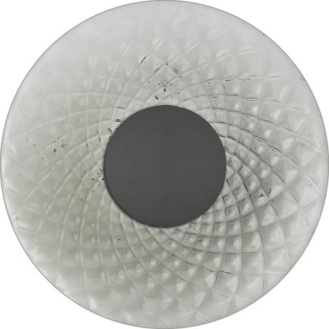 SOLARIS Applique 12W 3000K CRI90 IP20 - Struttura Titanio con Vetro Balloton Fumè, Lampada da Parete Design - Rossini Group (1/5)