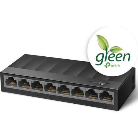 TP-Link LS1008G Unmanaged Gigabit Ethernet (10/100/1000) Schwarz (1/5)