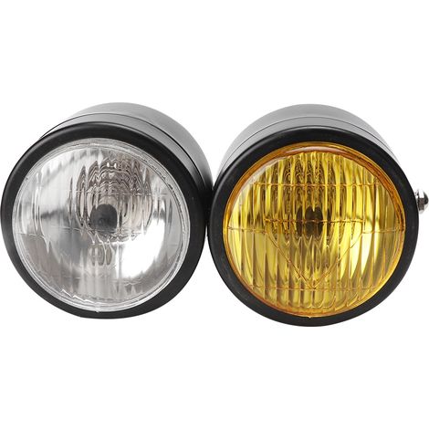 Phares ronds doubles en fer de 8,5 pouces de General Motors (noir, blanc, jaune) (1/5)