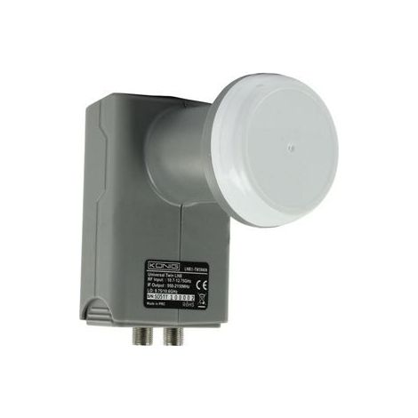 LNB TWIN UNIVERSELLE - KONIG - LNB1-TWINKN - Couleur: Gris - Pour 2 Récepteurs
