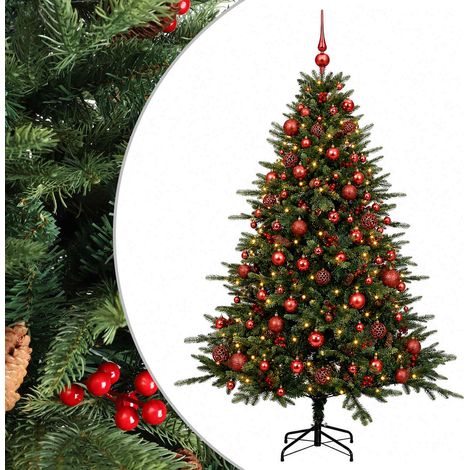 Albero di Natale artificiale con palline 210 cm 300 LED vidaXL (1/5)