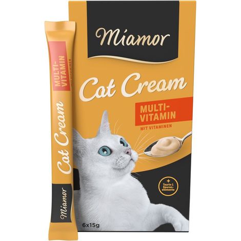 Miamor  Crema para gatos  Premios saludables - Multivitamínico 6x15g  90g
