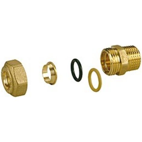 R180M Raccordo diritto filettato maschio R180MY104 3/8" x 12 GIACOMINI
