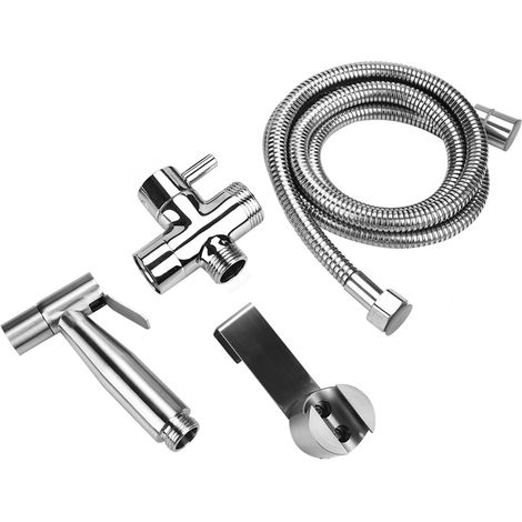 Tragbares Bidet-Schlauchadapter-Set aus Edelstahl 304 mit Handbrause und Duschkopf (Nr. 2) (1/5)