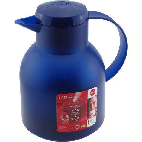 Emsa Samba Caraffa Termica, Chiusura QuickTip, Plastica, Blu Traslucido, 0.1x0.1x0.1 cm (1/4)