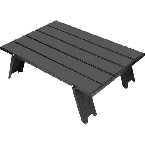 Table de barbecue d'extérieur ultralégère et portable en alliage d'aluminium noir, mini table pliante de loisirs, table de camping sous tente, table basse. (1/5)