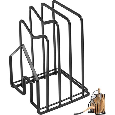 Rangement Couvercle Casserole, Support de Couvercle de Casserole, Porte Planche à Découper en Métal, Support Porte Assiette, Porte Couvercle Cuisine pour Cuisine Organisateur de Casseroles et Poêles (1/5)