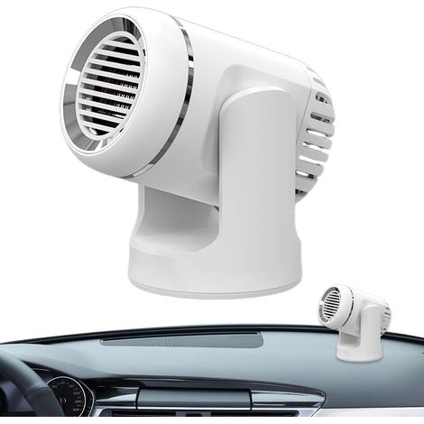 Autoheizung, tragbare 12-V-Autoheizung, 2-in-1-Windschutzscheibenentfeuchter und -Entfroster mit schneller Heiz-/Kühlfunktion, wird an den Zigarettenanzünder im Auto angeschlossen