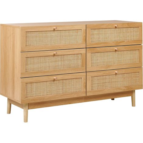 6 Drawer Chest NIVO Light Brown (1/5)