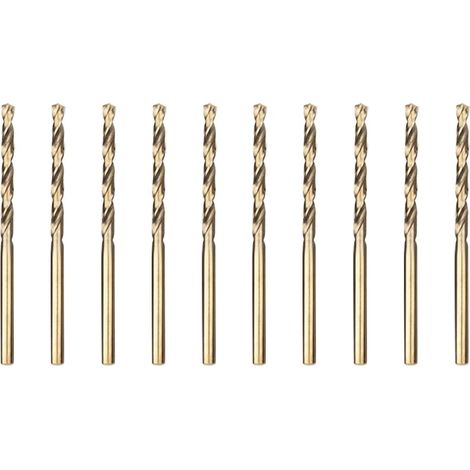 10pcs Foret Hélicoïdal Professionnel 1.5mm Acier Inoxydable, DIN 338 - Perçage Métaux