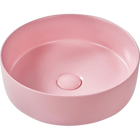 Aufsatzwaschbecken GUDAR ⌀ 37 cm Keramik Rosa