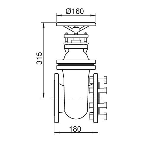 Absperrschieber zu Muli Star Guss DN 80