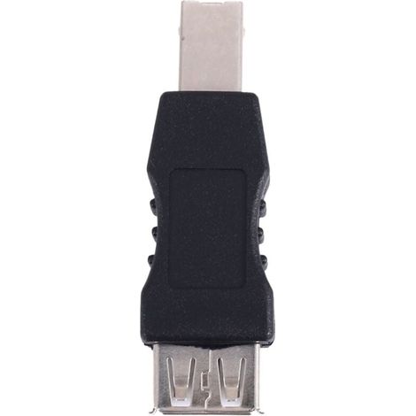 Adaptateur USB Imprimante Type B Mâle Noir Ton Argent (1/4)