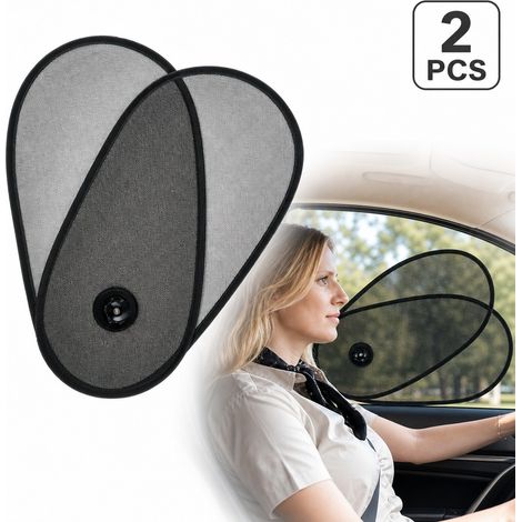 2 Pièces, Couleur Noire, de Pare-Soleils pour Vitres Latérales de Voiture, en Maille (1/5)